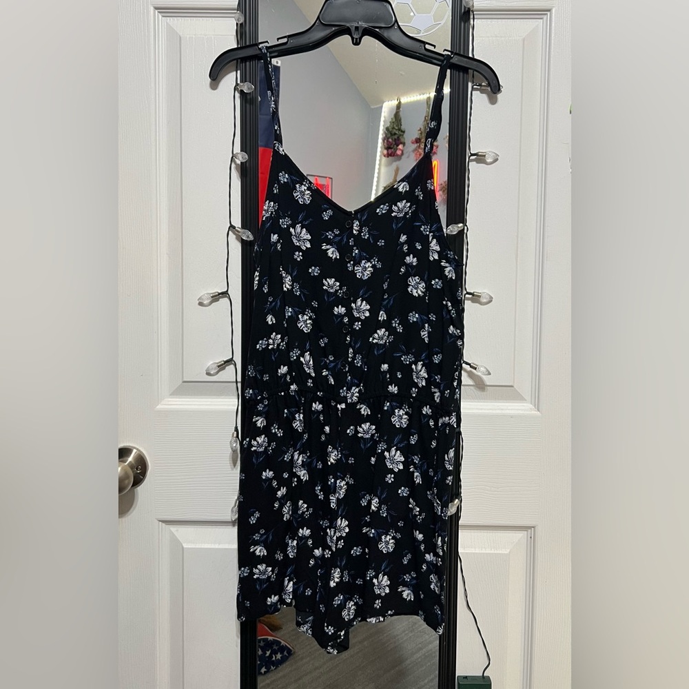 SO Black Floral Jumpsuit